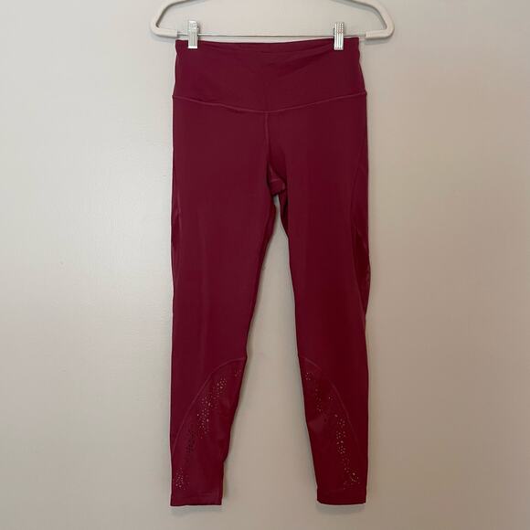 Victoria Sport Size M Knockout Tight by Victoria's Secret Maroon Floral Cutout - Picture 1 of 7
